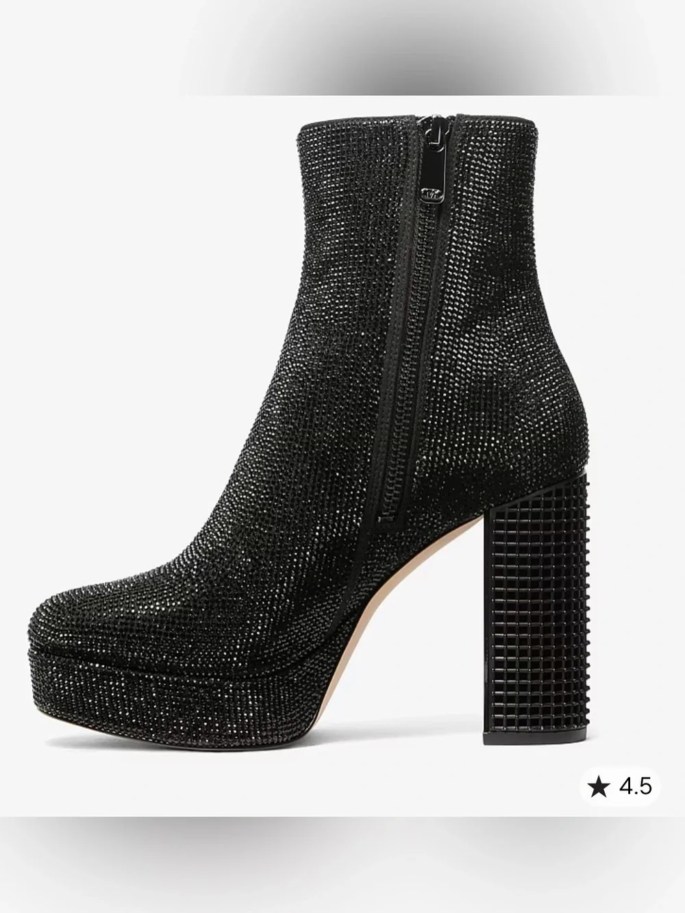Michael Kors Maxine Black Rhinestone Platform Ankle Boots